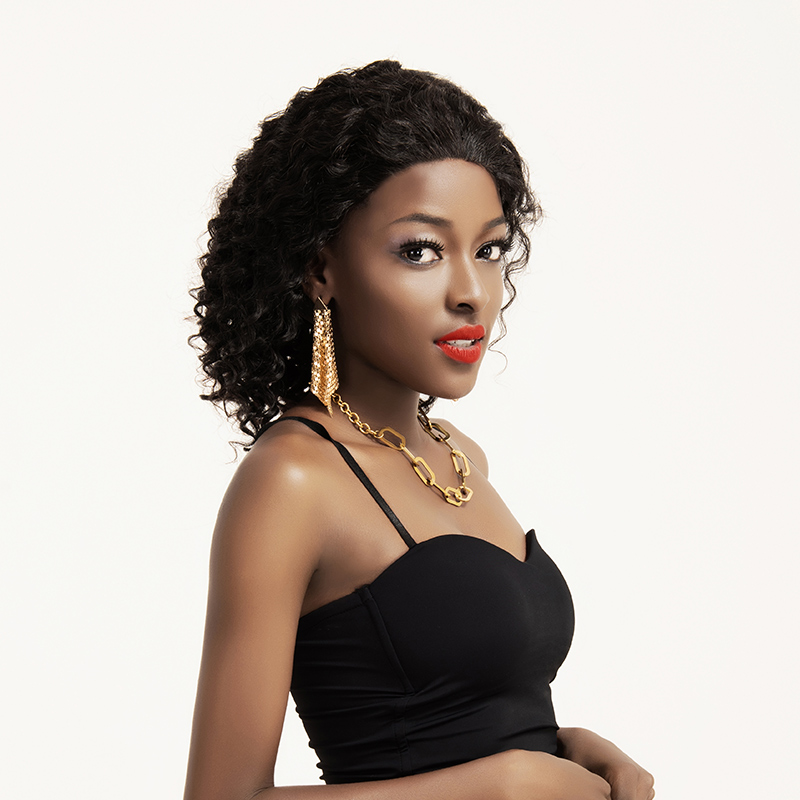Deep wave Full lacefontal Wig 12inch black Deep wave Full lacefontal Wig 12inch black