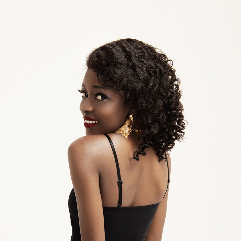 Deep wave Full lacefontal Wig 12inch black Deep wave Full lacefontal Wig 12inch black